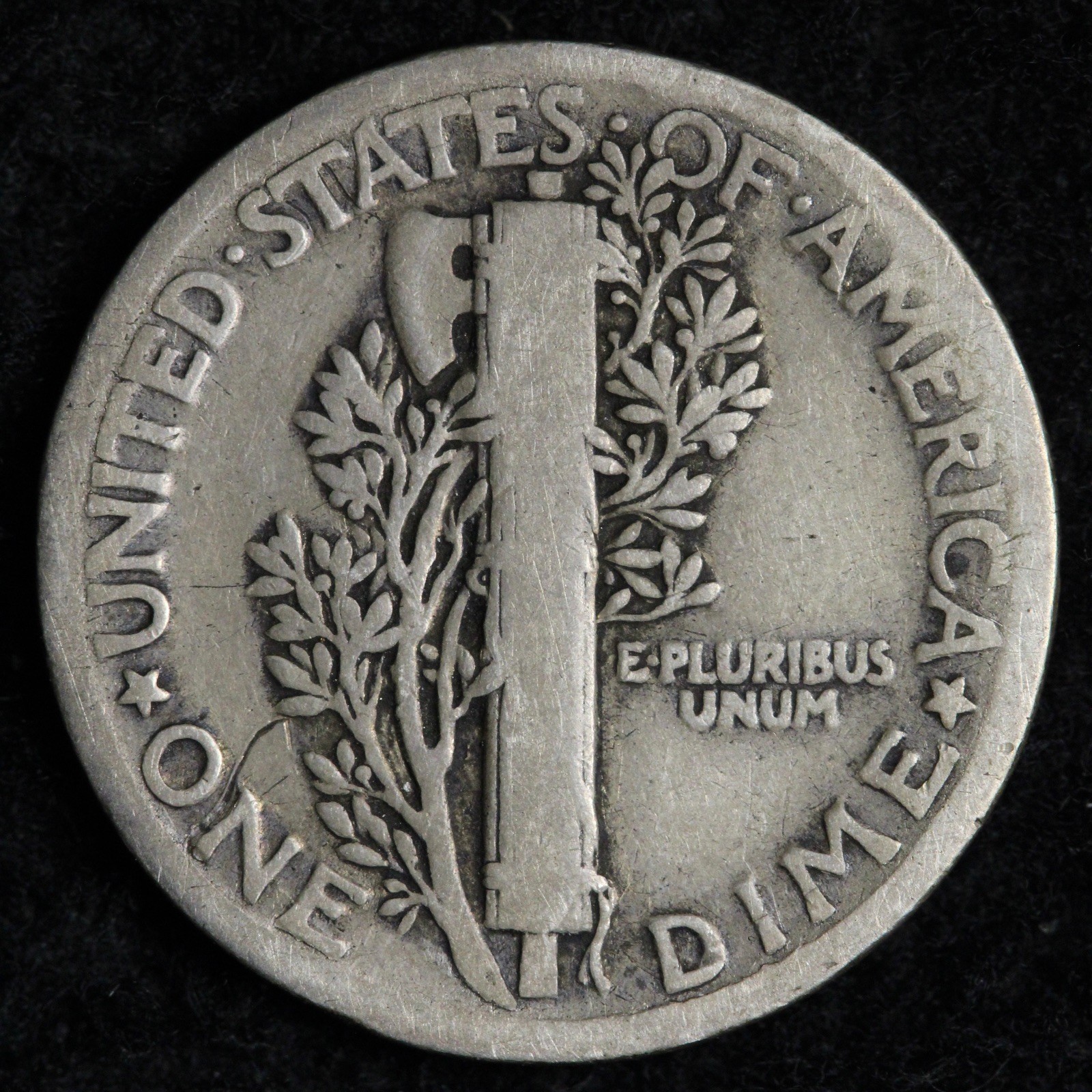 1921 Mercury Silver Dime FINE E263 GREN