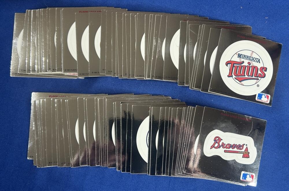 1991 Fleer Ultra Baseball Team Logo Stickers You Pick ($0.75 Buy 3,Get 1 FREE)