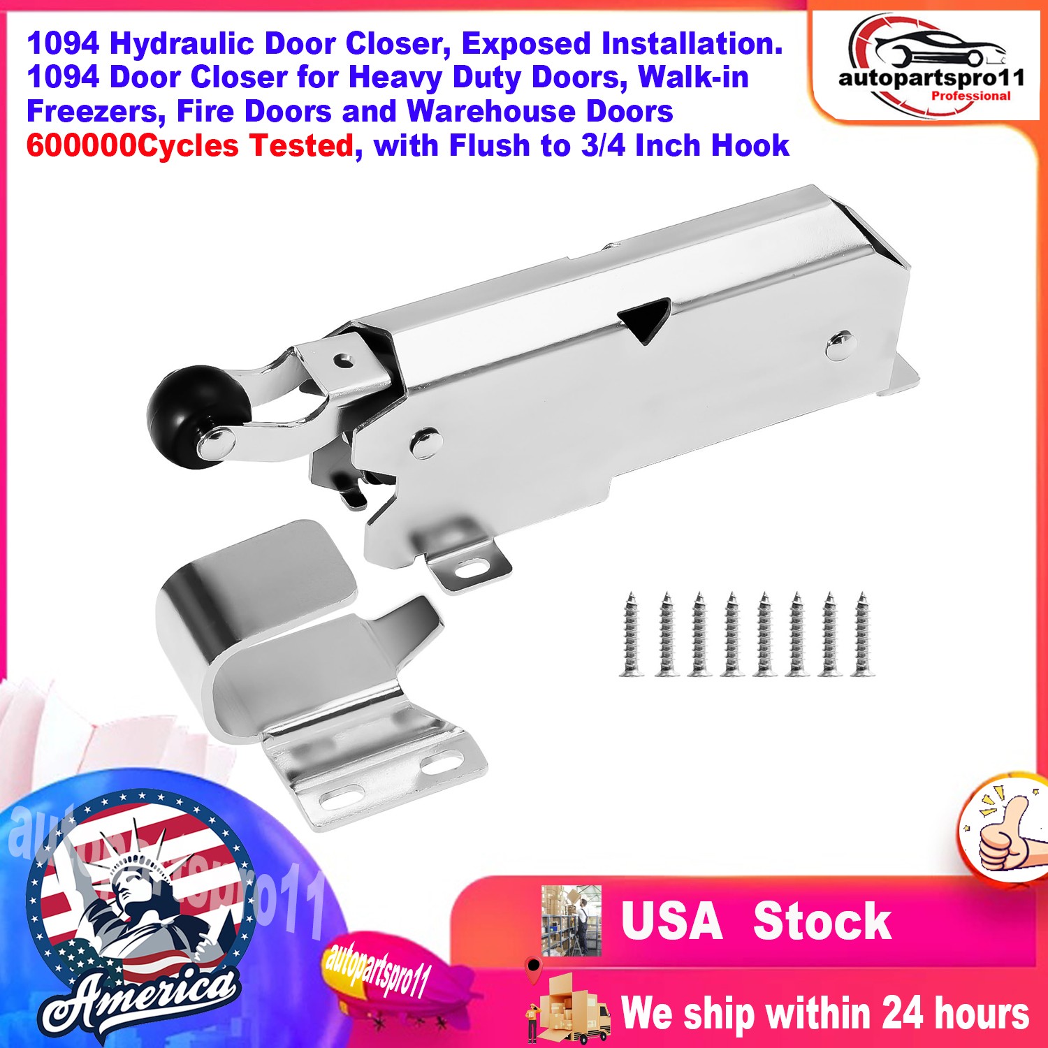 For Kason 1094 Hydraulic Door Closer For Heavy Duty Walk-in Freezers & Fire Door