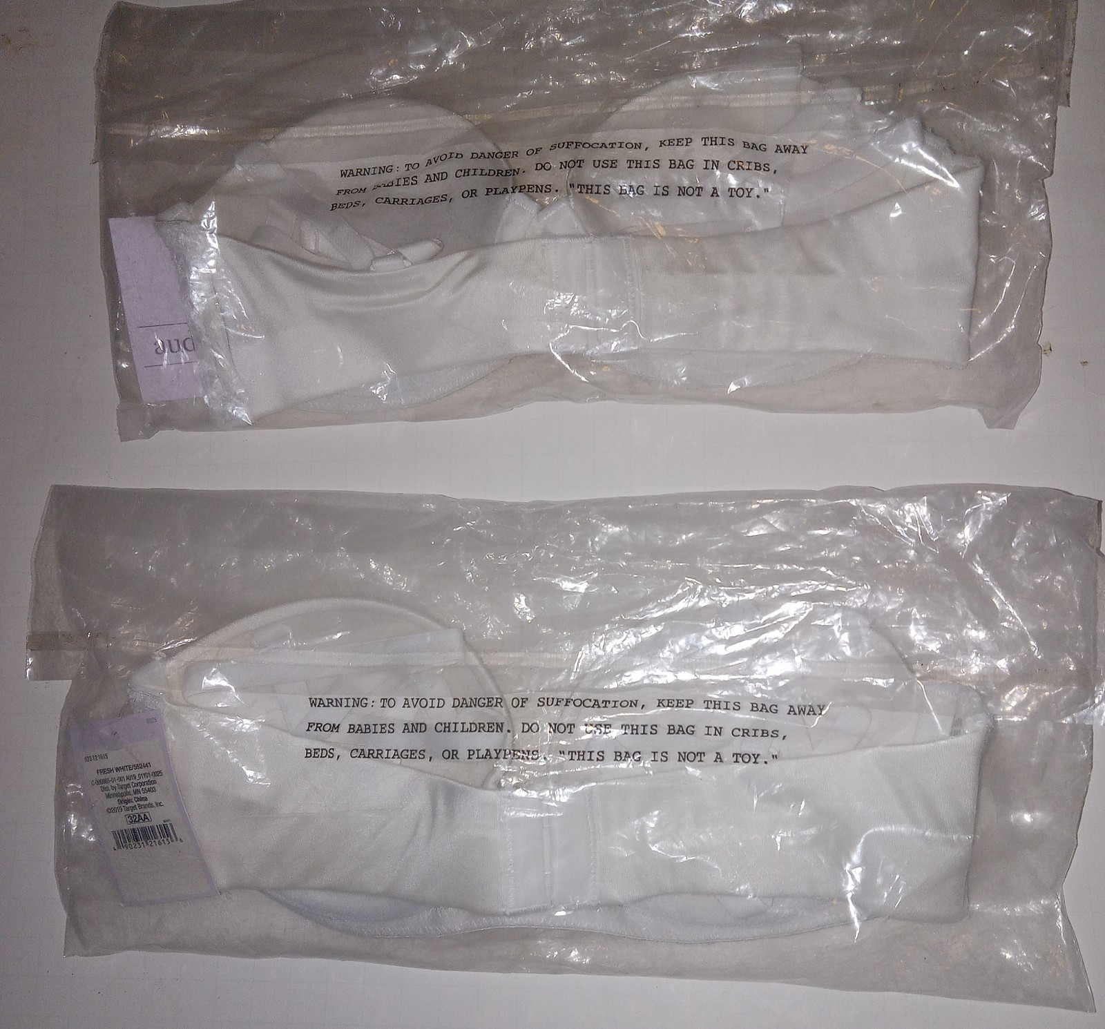 (2) Auden 32AA Multi-way plunge coverage , push-up strapless bra padded.NWT