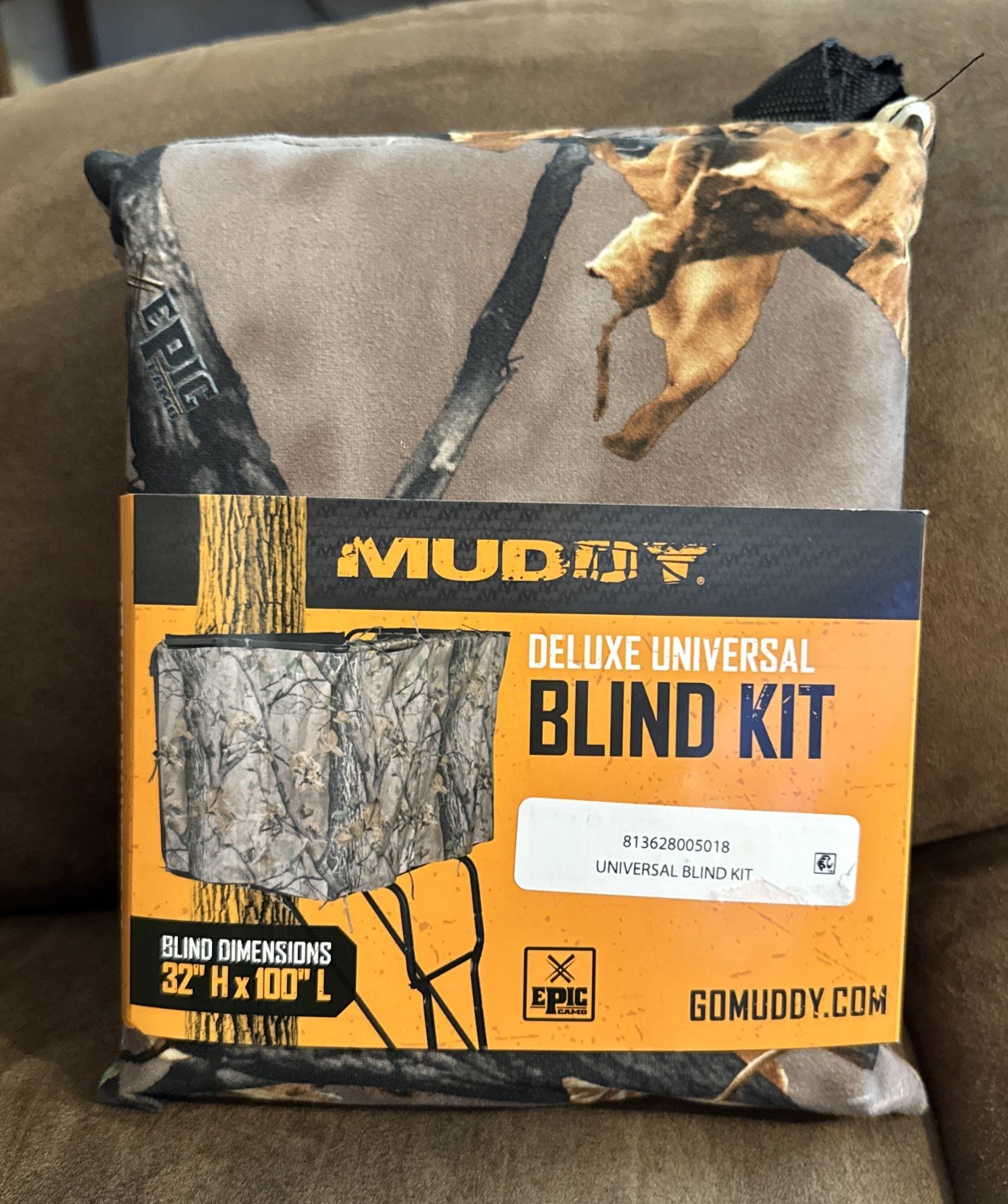 Muddy Deluxe Universal Blind Kit 32" H x 100" L Epic Camo Fabric Multicolor