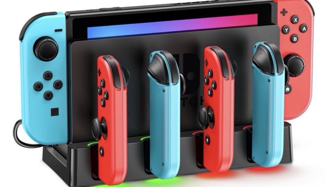 Switch Charging Dock for Joycons, Controller Charger Station for Nintendo Swi...