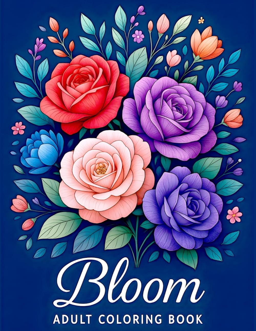 Bloom Adult Coloring Book: Adult Coloring Book for Mindfulness, Anxiety Relief,