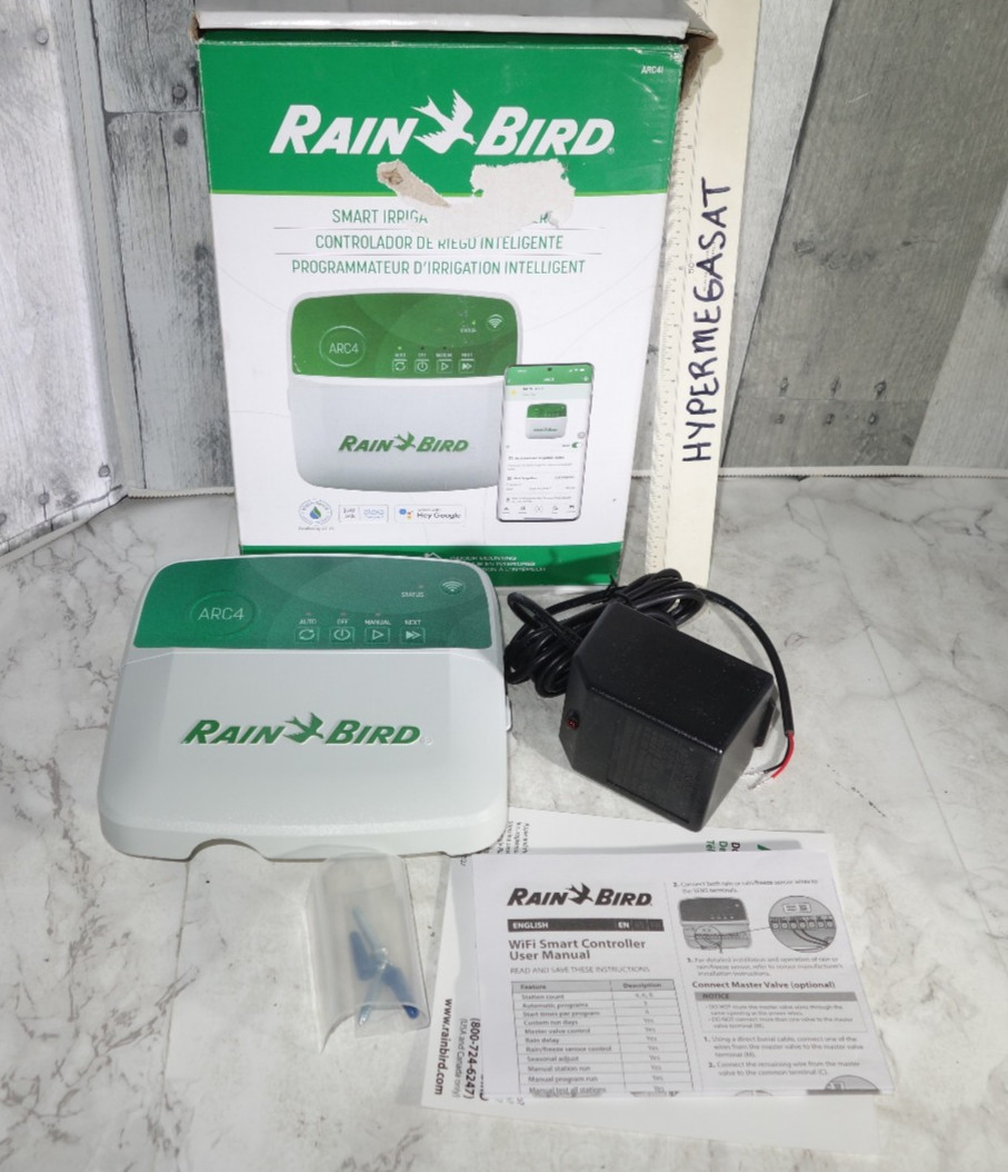 Rainbird ARC4 4 Station Sprinkler Timer Controller Indoor Wifi Irrigation App