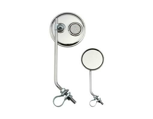 ONE Bike Round Mirror Chrome Clear Reflectors. Bike parts,Bicycle parts.