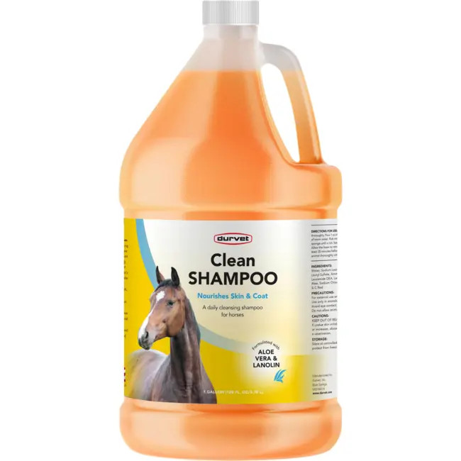Durvet Clean Shampoo Nourishes Skin And Coat For Horses Horse