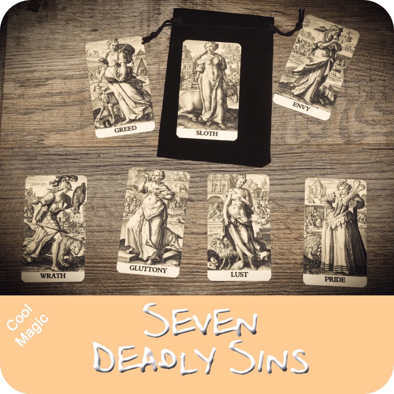 Seven Deadly Sins Prediction Mentalism Bizarre Magic Card Trick Easy Close Up