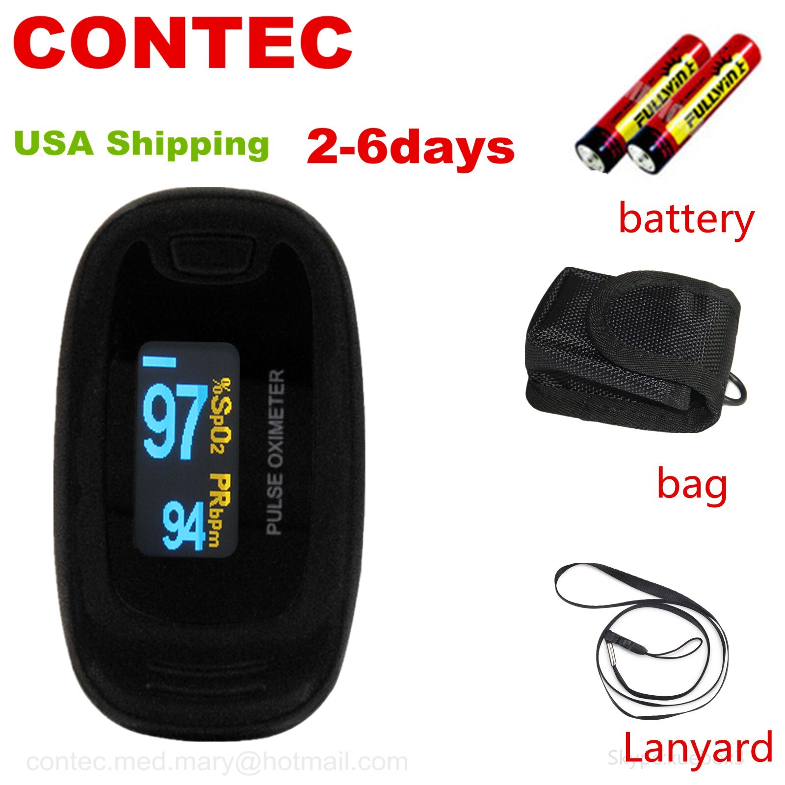 FDA Finger Pulse Oximeter Meter SpO2 Heart Rate Monitor Oxygen Saturation Device