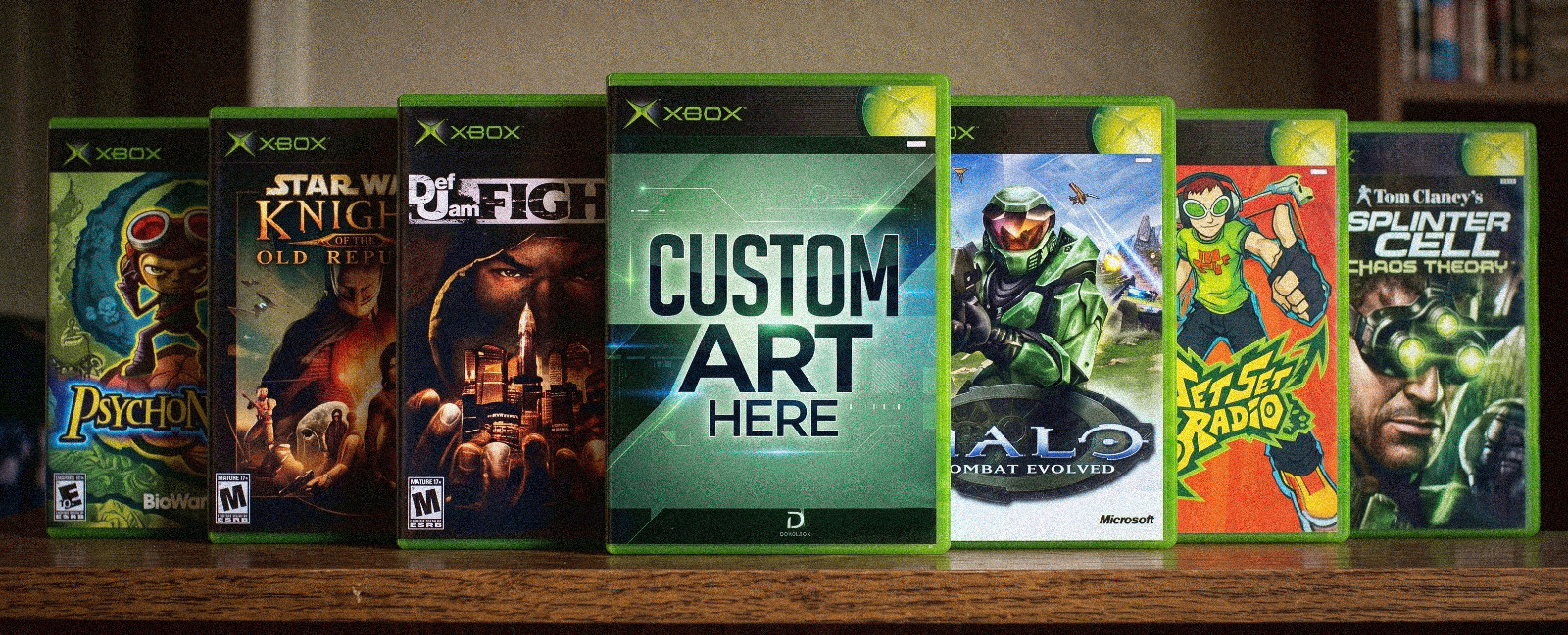 Custom Replacement Case & Cover Art FOR OG Xbox (Original Xbox) Games - NO GAME