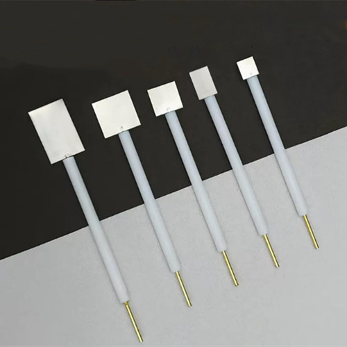 0.1-0.2mm Platinum Electrode Holder Purity 99.99% Platinum Sheet Plate Electrode