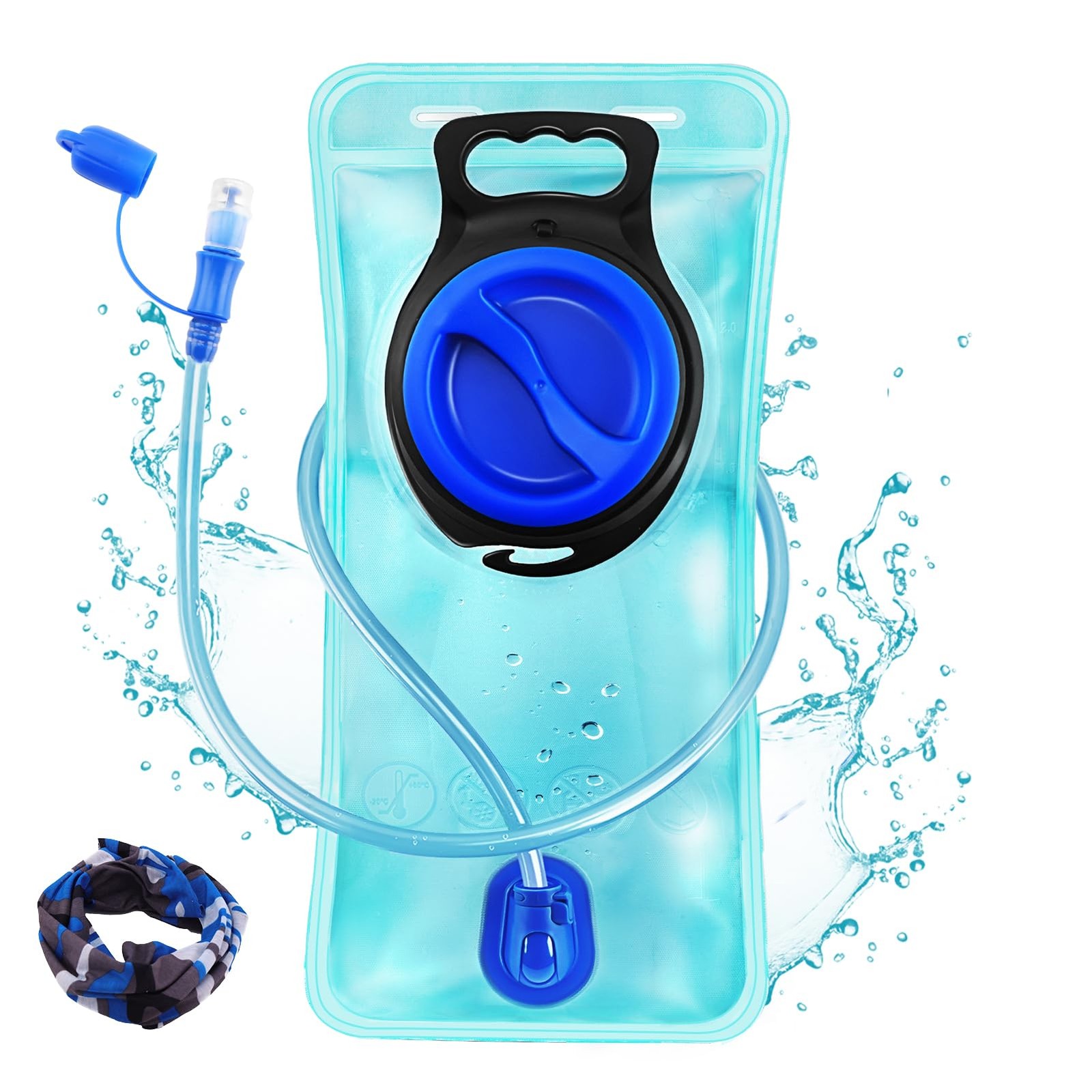 Hydration Bladder, 1.5L Water Bladder for Hiking Backpack Leak Proof Water Re...