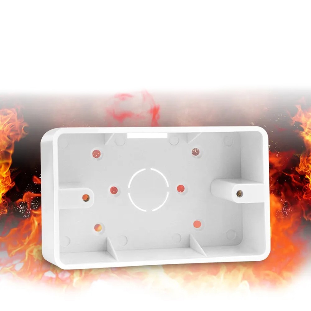 Exterior Mount 118 Type Switch and Socket Enclosure White PC 119x73x33 mm