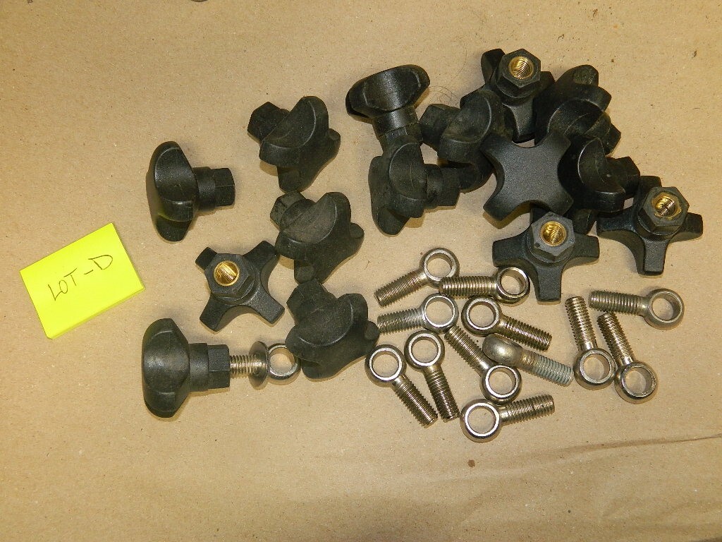 Value Guide Adjustable Conveyor Swivel Knobs 1/2" SS Eye Bolt M10 TH 15pcs LOT-D