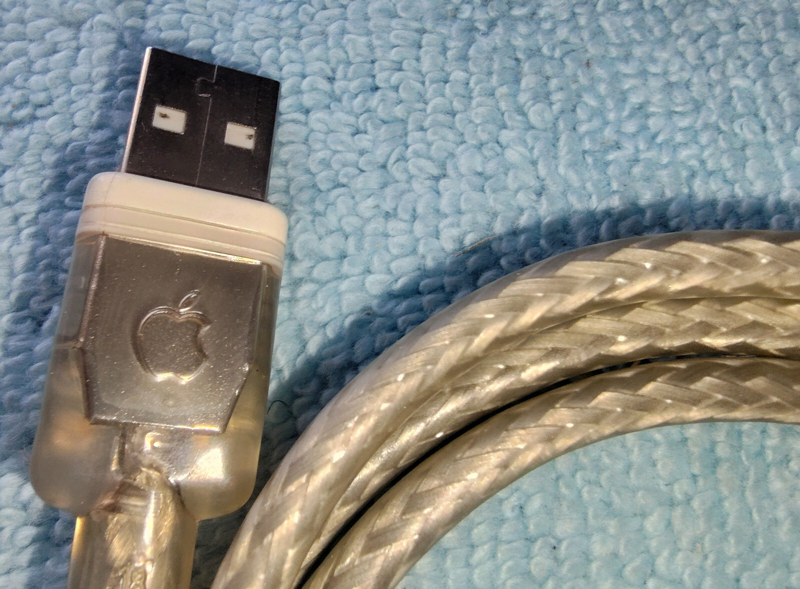 Apple Mac Macintosh Proprietary Clear / White USB Keyboard Extension Cable Cord