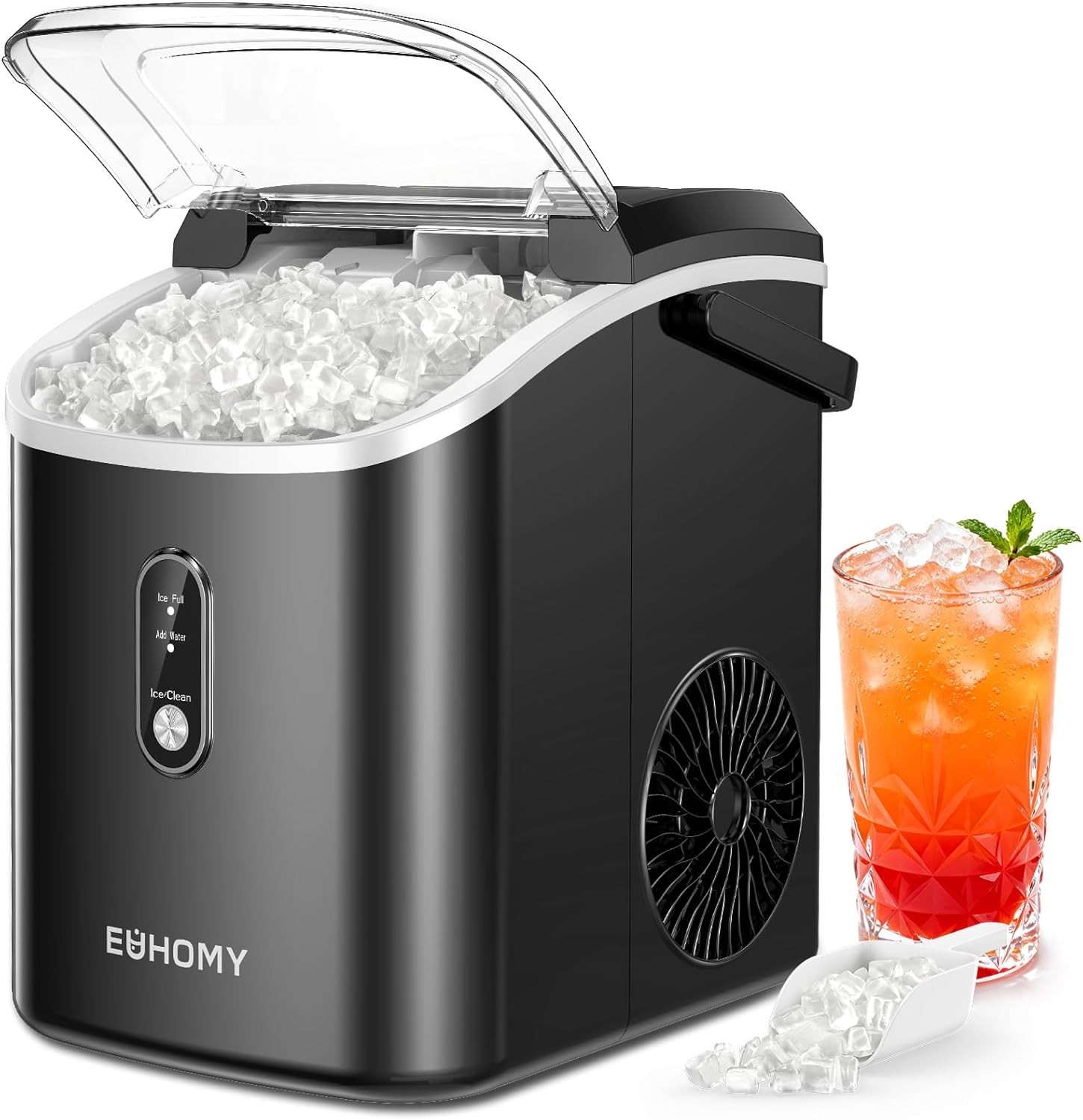 Nugget Ice Maker 38 lbs Day Black Countertop
