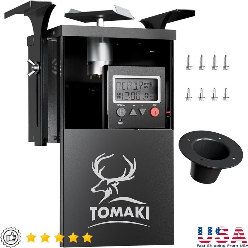 Digital Timer Feeder Kit Deer 8 Feeding Times 6V Battery Metal Bucket Mount New