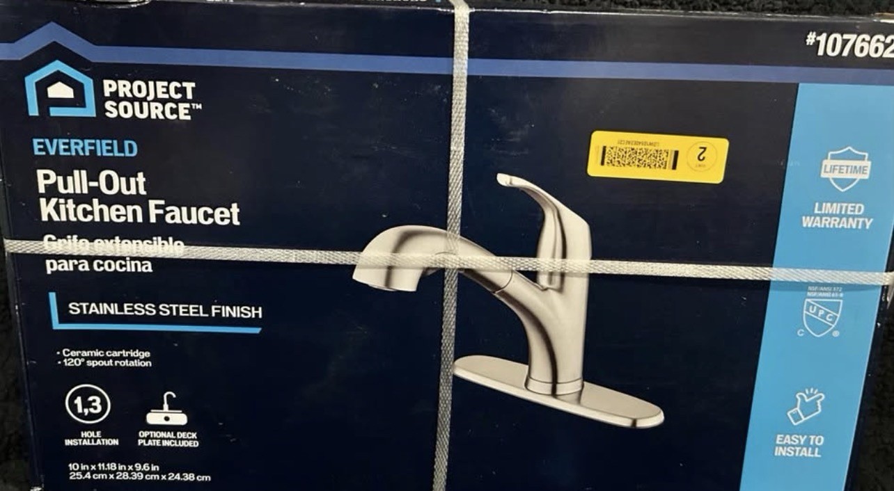 Project Source EVERFIELD Stainless Steel Single Handle Pull-out Kitchen Faucet