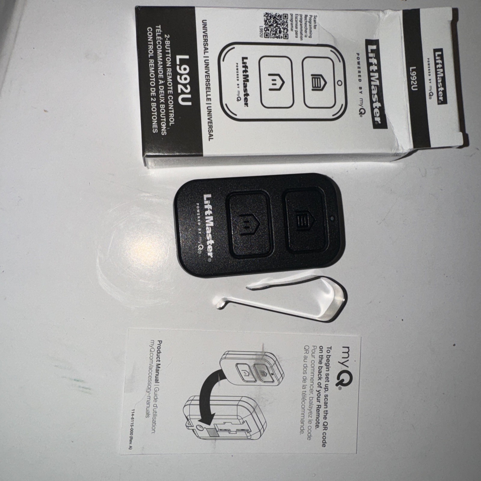 New! LiftMaster L992U Universal 2-Button Garage Door Remote