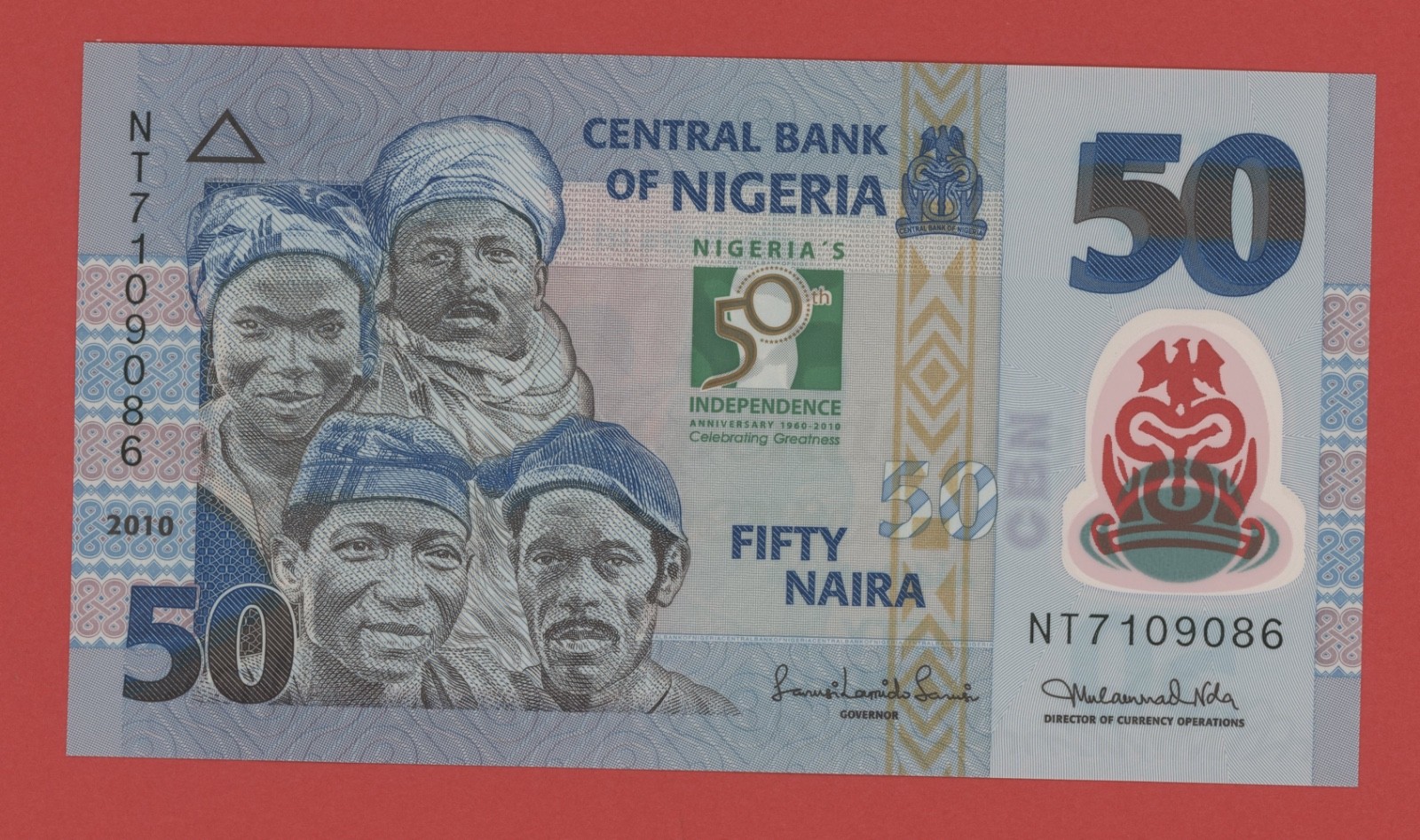 NIGERIA  50  NAIRA 2010 COMMEMORATIVE  PICK # 37  UNC.