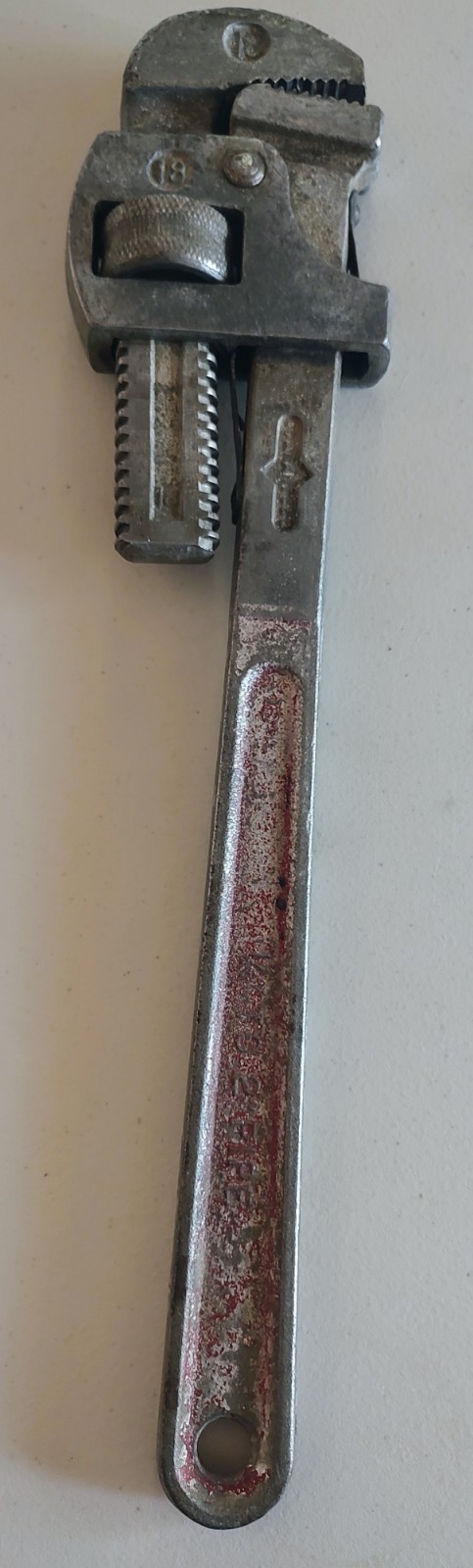 Vintage ERIE TOOL WORKS 18" Heavy Duty Pipe Wrench - FORGED STEEL USA