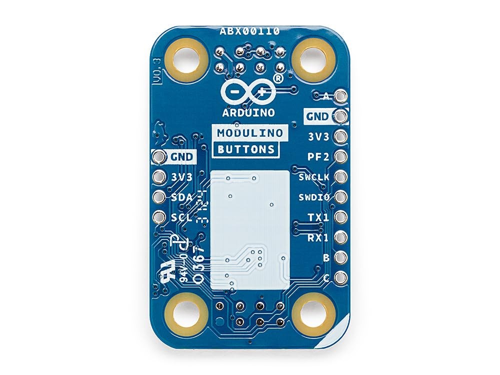 Modulino Buttons ABX00110 QwiicCompatible 3Button Module With LEDs Board