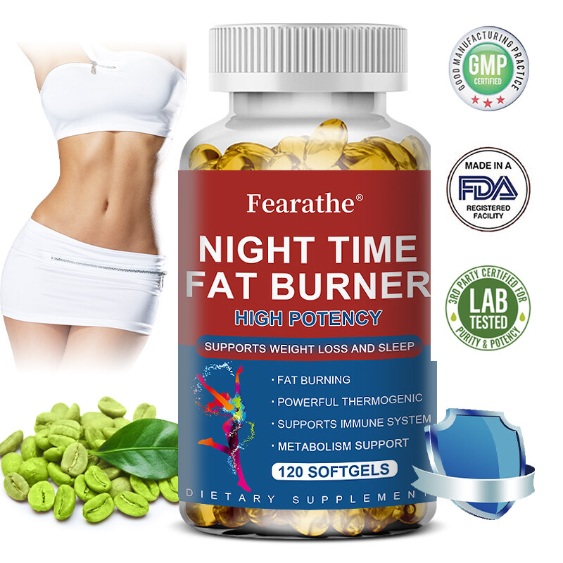 Night fat Burner 500mg, reduce abdominal fat and slim down, 120 capsules