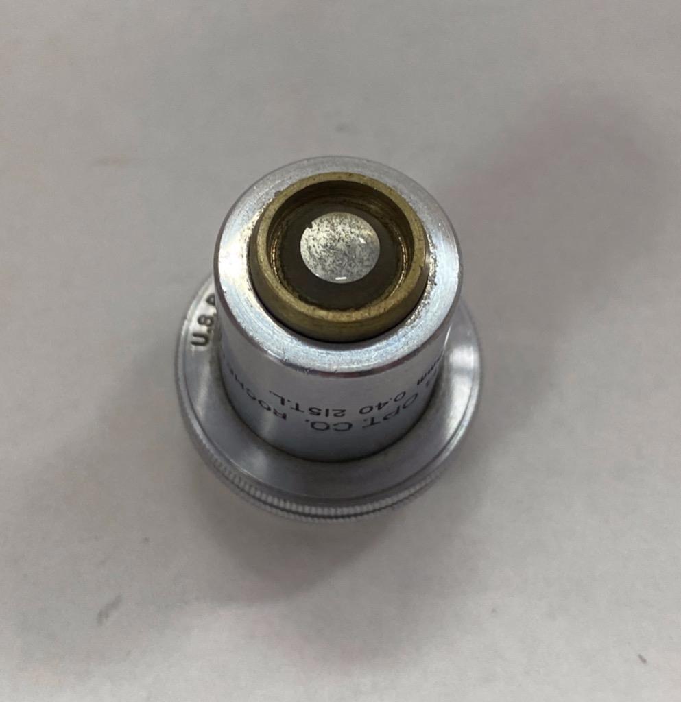 BAUSCH & LOMB 10.25mm 0.40 215T.L MICROSCOPE OBJECTIVE LENS- USED.