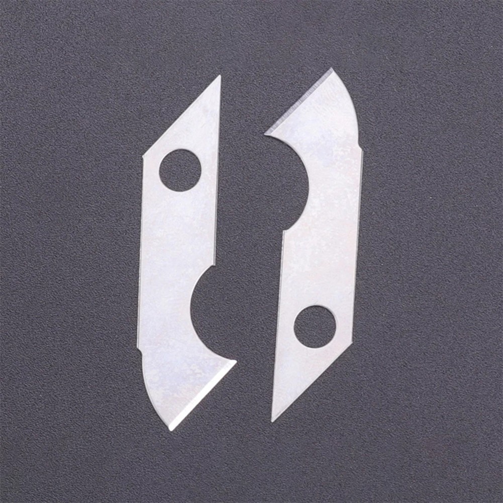 Silver Alloy Steel Hook Blade for Plastic Cutting 10Pcs Replacement Pack