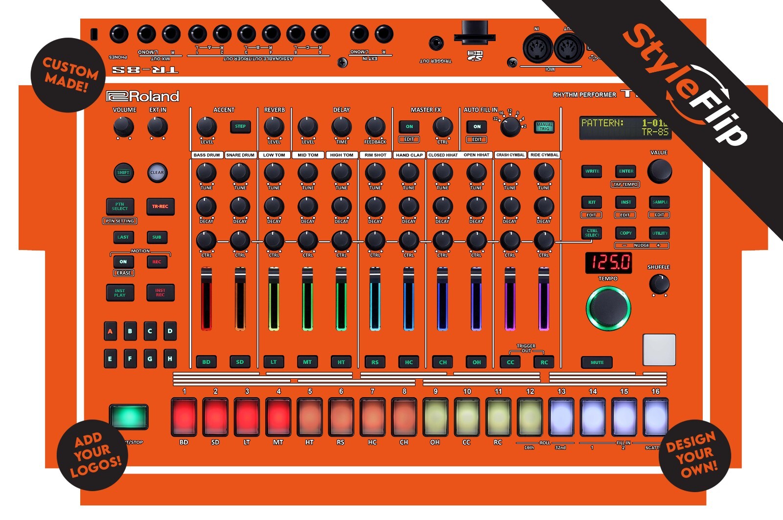 Roland TR-8S Rhythm Composer |Custom Design | Protective Decal | StyleFlip Skins