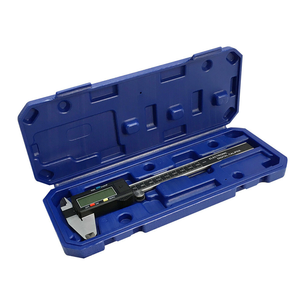 SS 6" 150mm Electronic Digital Caliper Outside Fraction Fractional Scale Gage