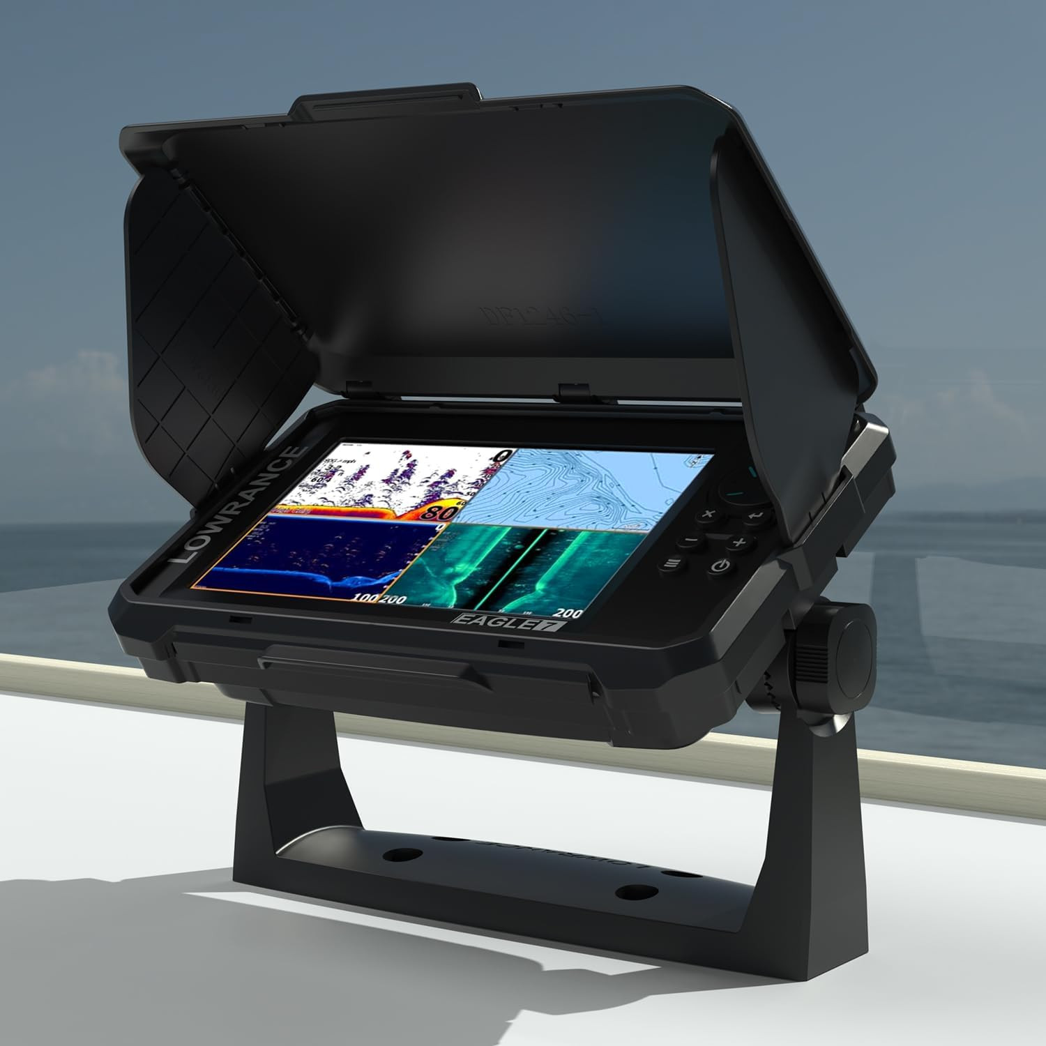 Foldable Sun Visor for Lowrance Eagle 7 Fish Finder - ABS Protective Screen Glar