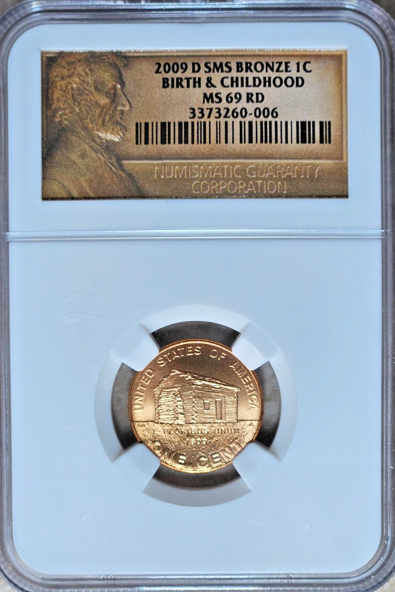 2009 D Lincoln Bicentennial BIRTH & CHILDHOOD NGC MS69 RD Bronze Small Cent