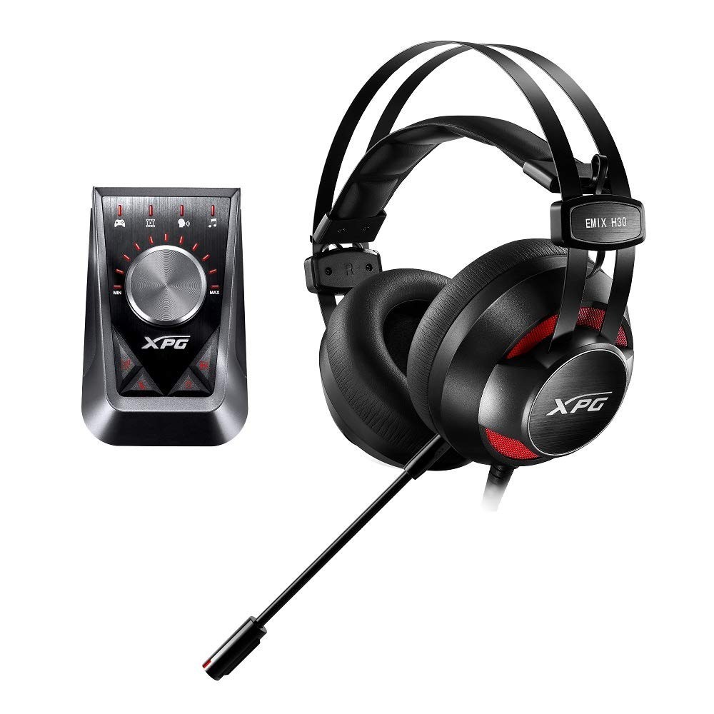 XPG EMIX H30 SE Wired PC Gaming Headset w/SOLOX F30 Amp Detachable Mic - Sealed