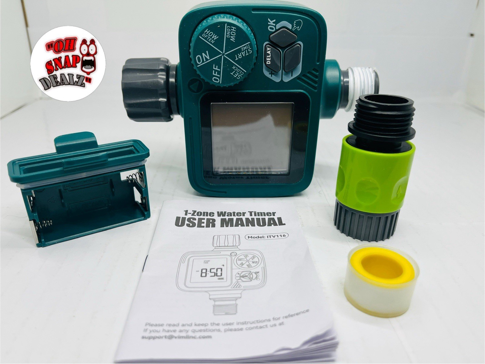 1-Zone Programmable Water Timer ITV116 Water/Rustproof -Model #ITV116