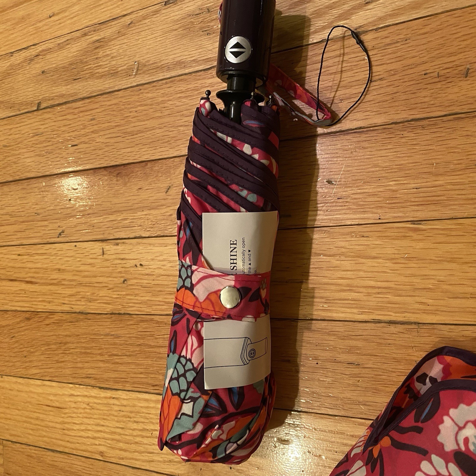 Vera Bradley Umbrella Automatic in Bloom Berry *retired pattern*