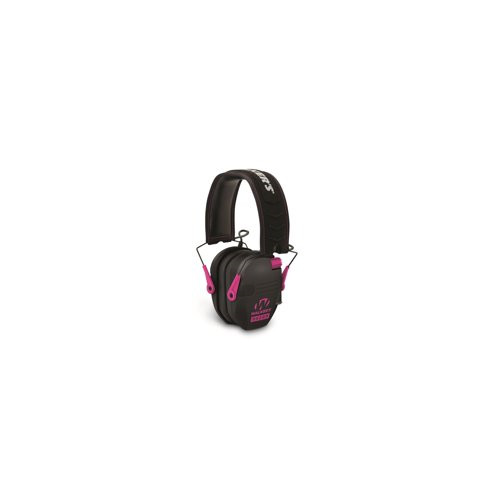 Walkers Razor Slim Electronic Shooting Range Earmuffs Glasses (Black Pink)