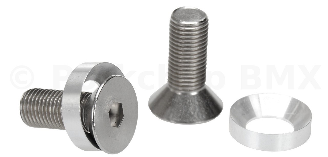 3/8" X 24T bicycle BMX crank spindle bolts fits Profile (PAIR) - STAINLESS