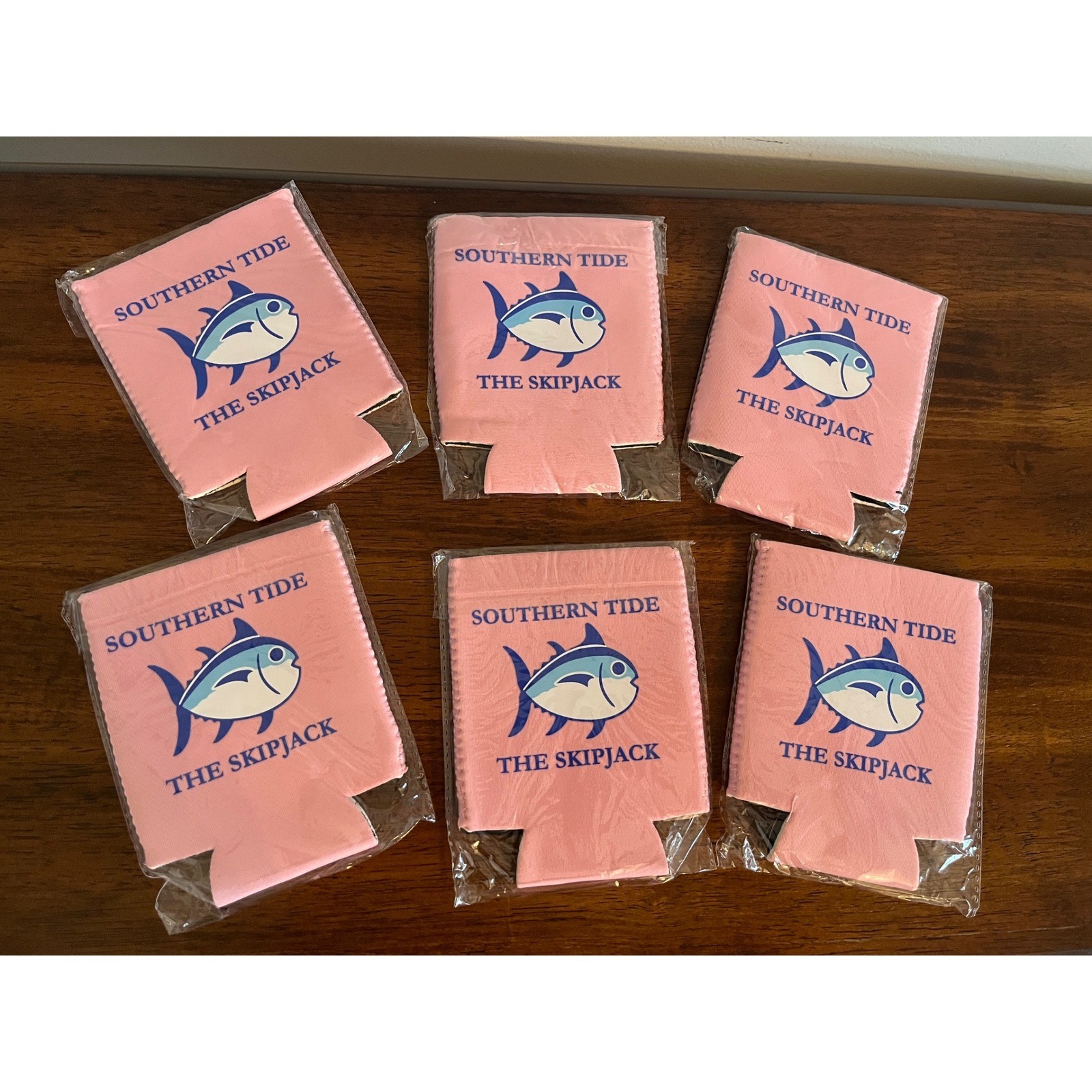 Southern Tide The Skipjack Coozie 6 Pack Pink New
