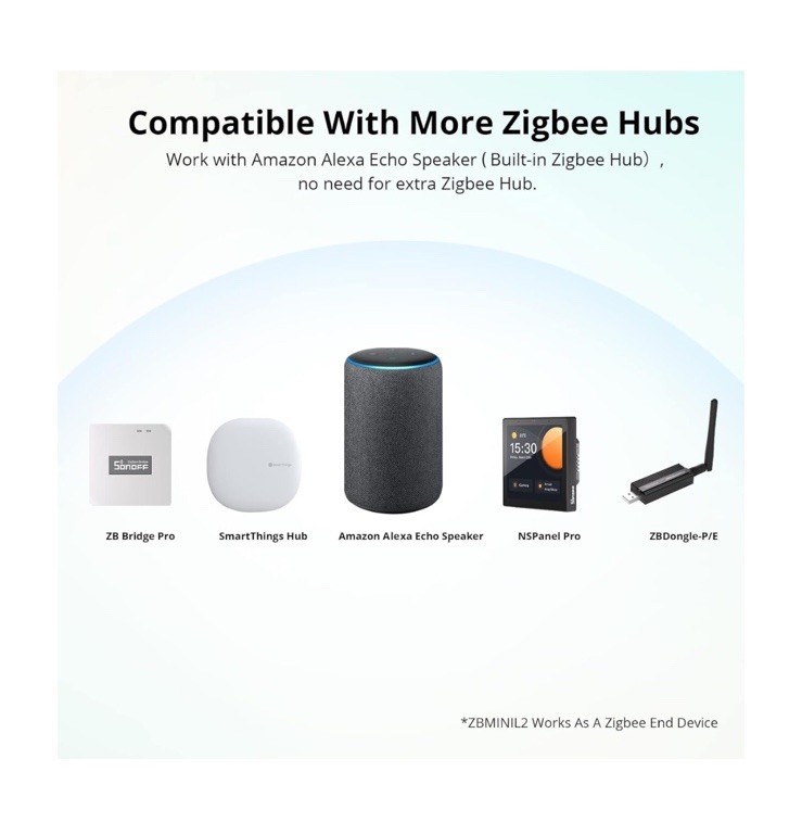SONOFF ZBMINI Extreme Zigbee Smart Switch (No Neural Required) 2 Pack ZBMINIL2