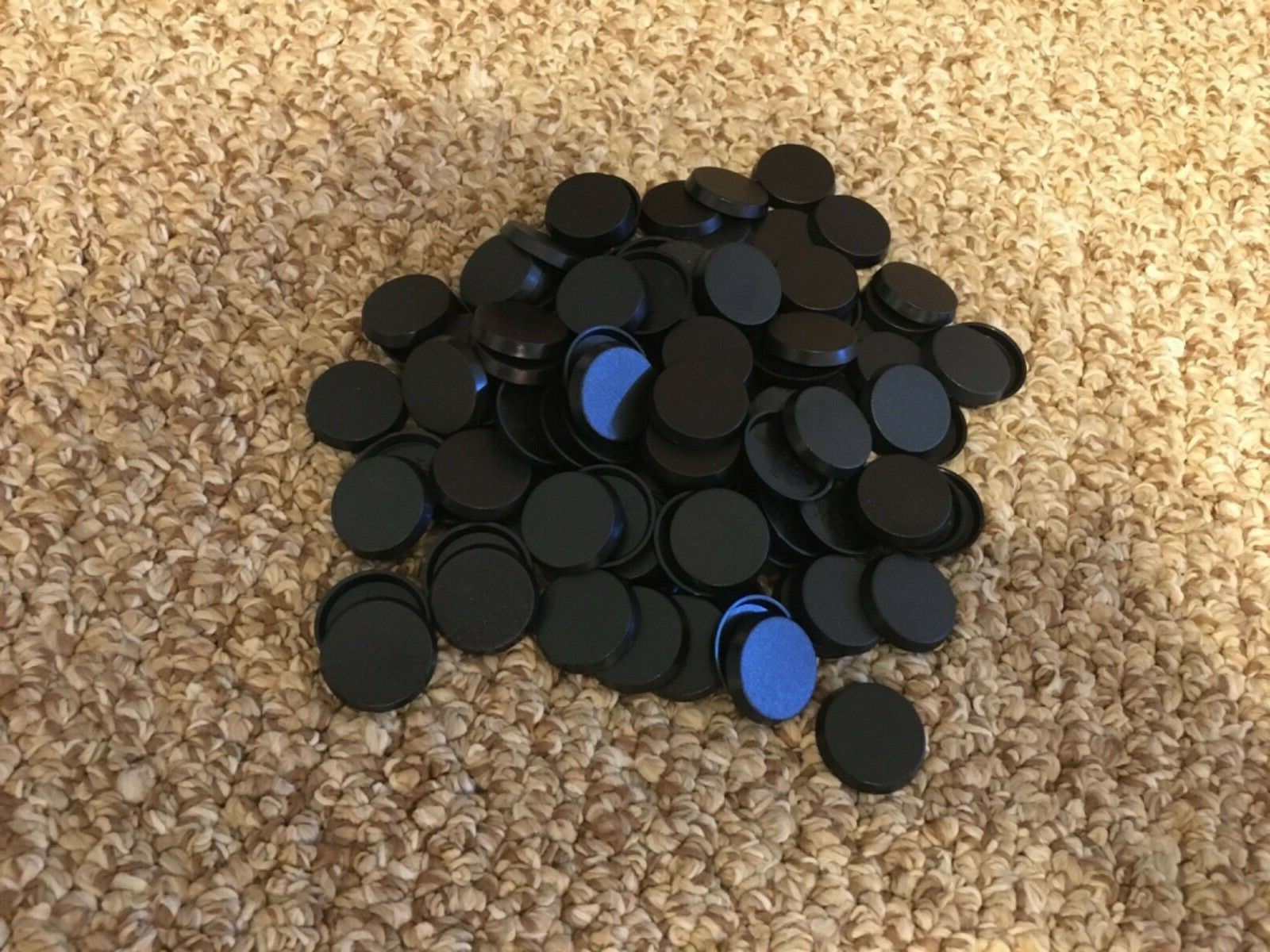 Pack of 100, 25 mm Plastic Round Bases Miniature Wargames Table Top Gaming