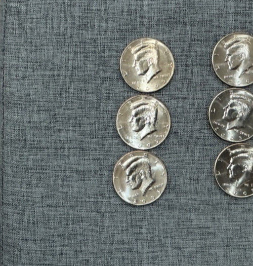 2005 P & D Partial Rolls Uncirculated Kennedy Half Dollars-P(14), D (3)-17 total