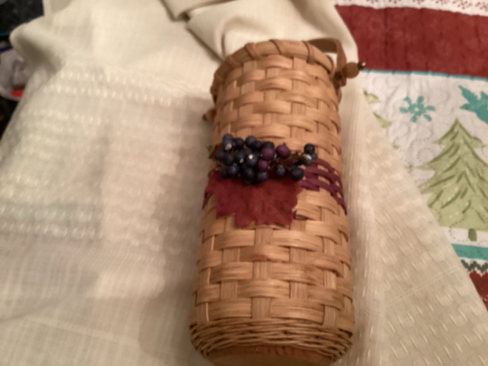 Vintage Wine Bottle Basket