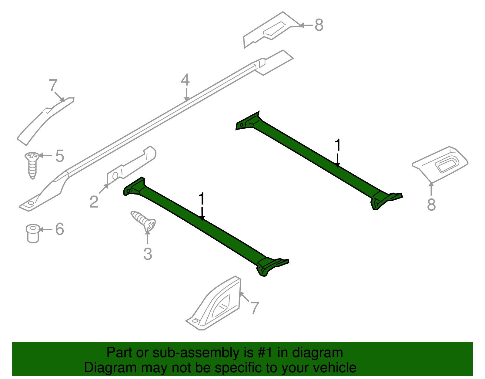 Genuine Ford Cross Rail 7L1Z7855106AA