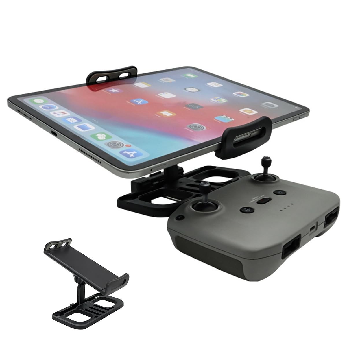 Drone Tablet Mount Holder for DJI Controllers - 30.18 cubic inches, Black