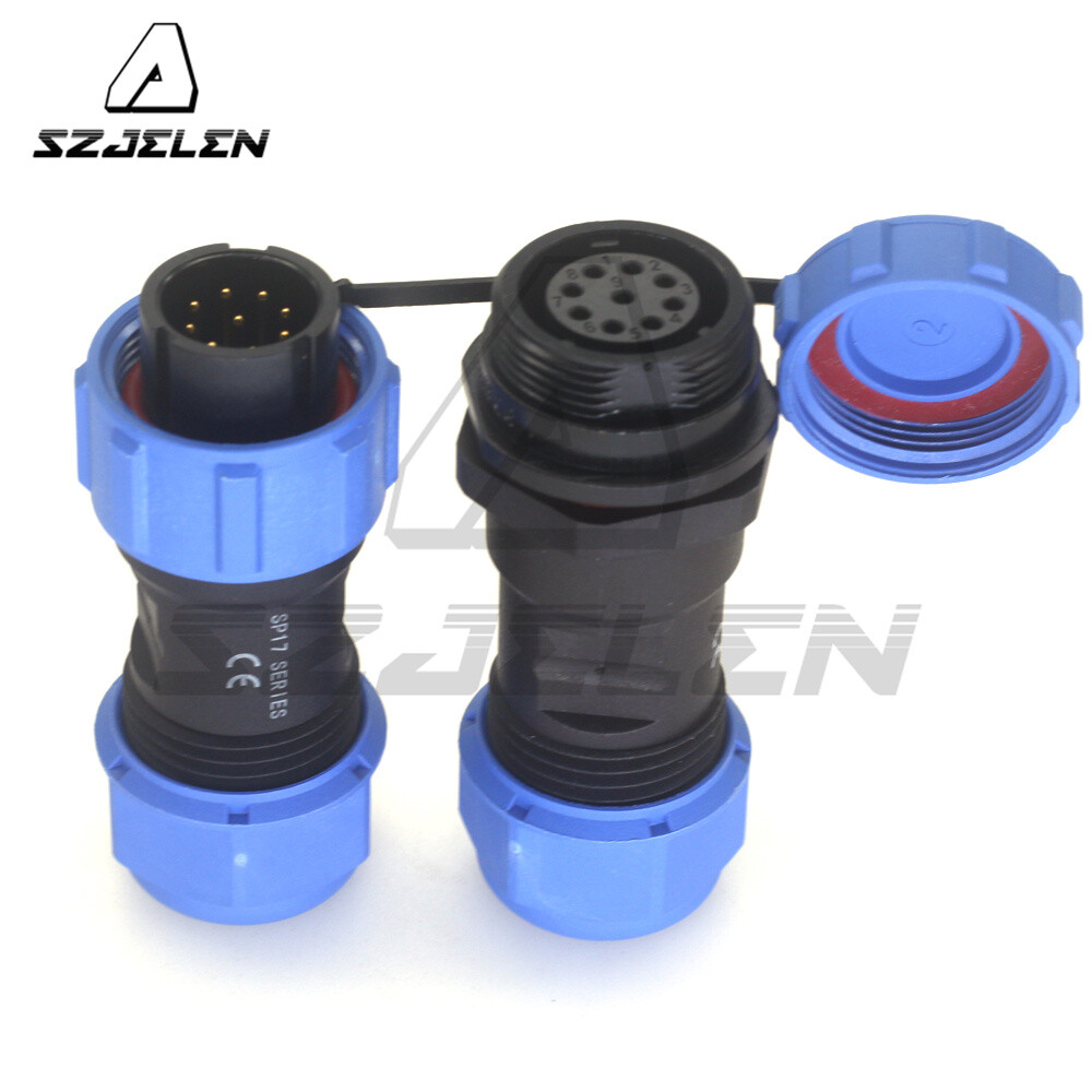 SP17 9Pin Panel Mount Waterproof Connector IP67,Electrical Cable Connectors