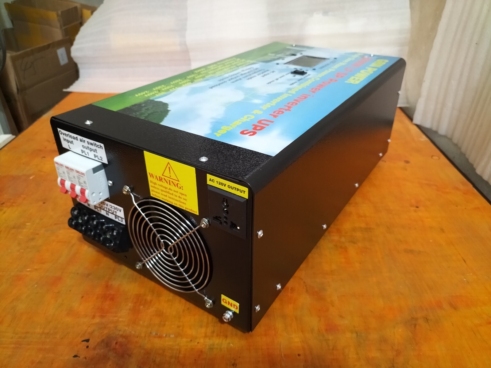 Off Grid 8000W LF Pure Sine Wave Power Inverter DC 24V-AC 110V/220V/charger/LCD