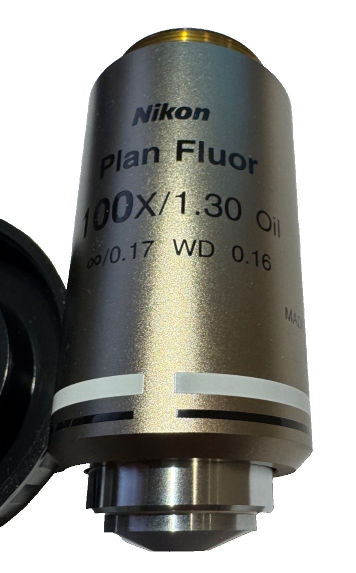 NIKON PLAN FLUOR 100X / 1.30 OIL, DIC H /N2 MICROSOCPE OBJECTIVE