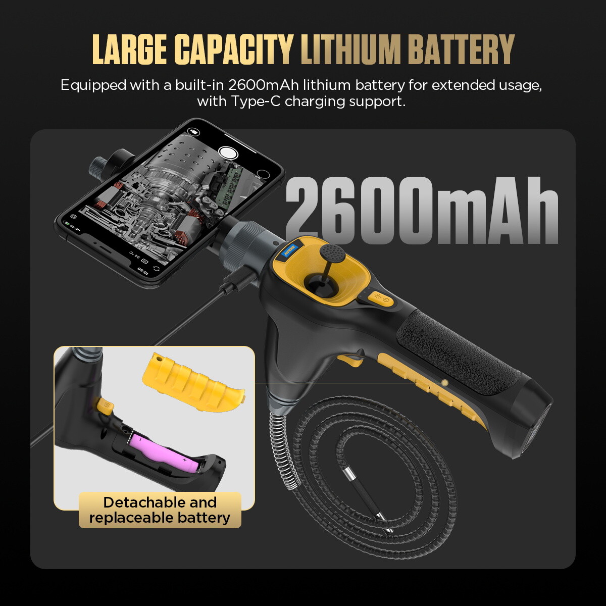 Articulating Borescope Inspection Camera 360° Joystick Endoscope For iOS Android