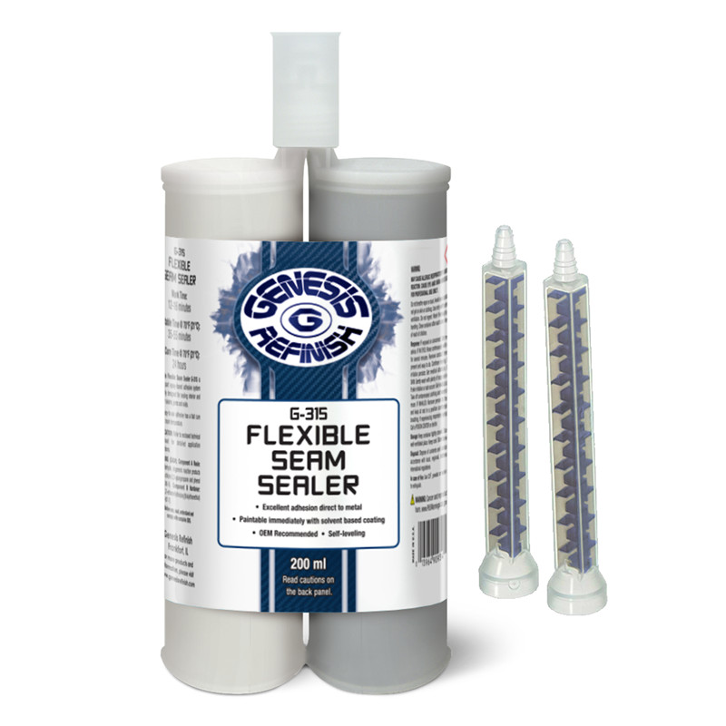 GENESIS REFINISH FLEXIBLE 2-PART SEAM SEALER ADHESIVE 200ML CARTRIDGE