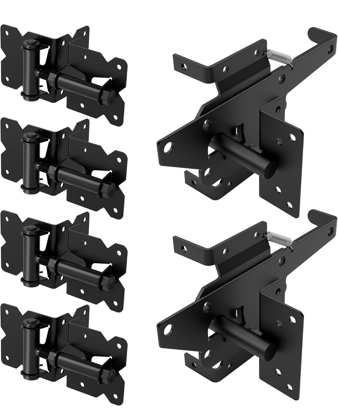 Stainless Steel Gate Hardware Kit Self Closing Gate Hinges & Latch Rust Proof